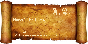 Menzl Milica névjegykártya